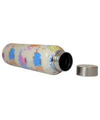 Handcrafted Eco-Friendly Meenakari Stainless Steel Bottle(1L)-Sunbathing dog