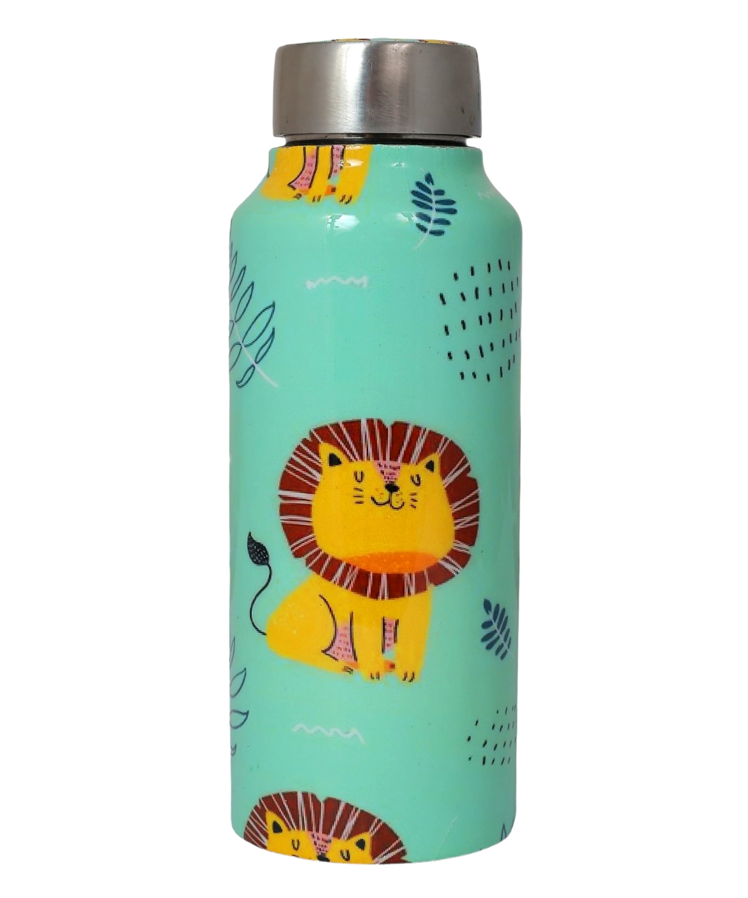 BG|Handcrafted Eco-Friendly Meenakari Stainless Steel Bottle(750 ML)-Lion