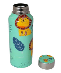 Lion Print Handcrafted Eco-Friendly Meenakari Steel Bottle(750 ML)