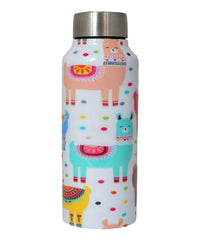Handcrafted Eco-Friendly Meenakari Stainless Steel Bottle(750 ML)-Llama