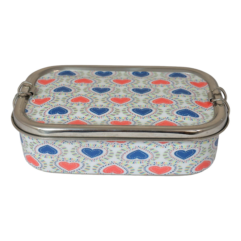 Eco-Friendly Meenakari Steel Tiffin Box – Stylish & Durable-Heart