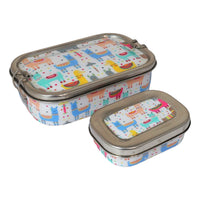 Llama Print Eco-Friendly Meenakari Steel Tiffin Box – Stylish & Durable