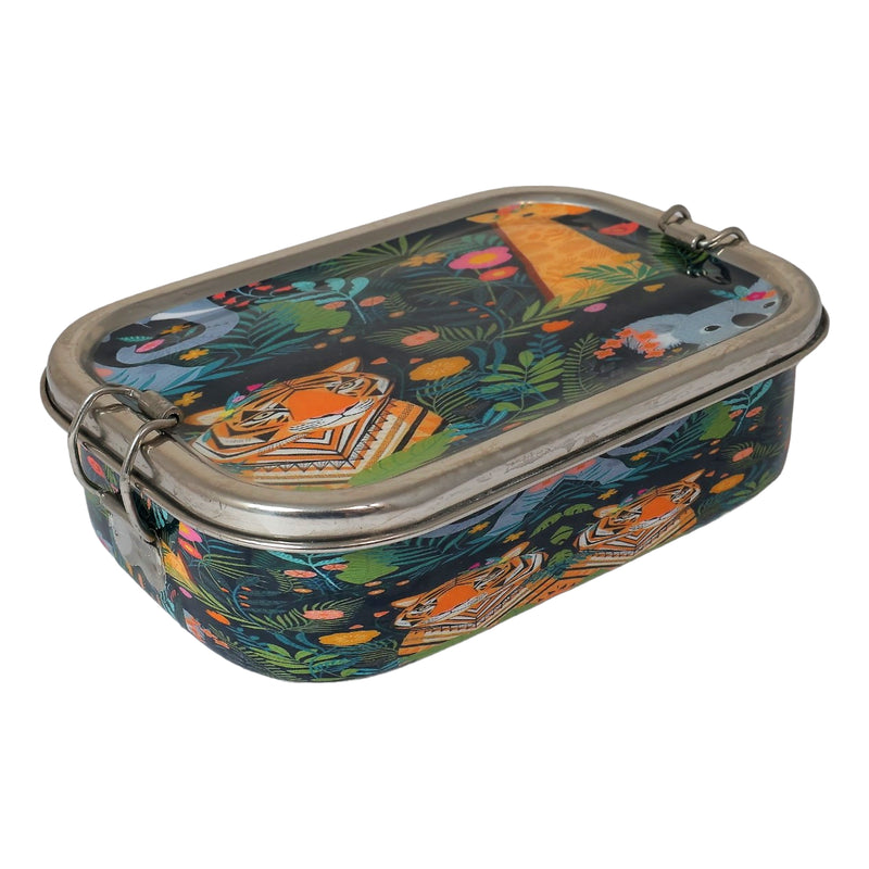 Eco-Friendly Meenakari Steel Tiffin Box – Stylish & Durable-Jungle
