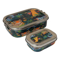 Jungle Print Eco-Friendly Meenakari Steel Tiffin Box – Stylish & Durable