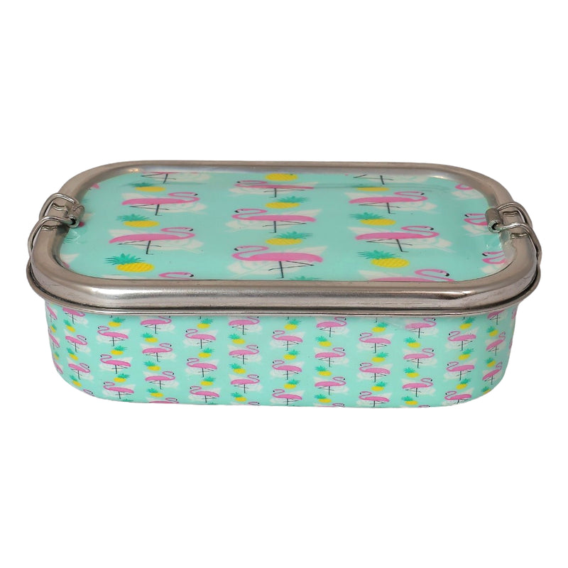 Eco-Friendly Meenakari Steel Tiffin Box – Stylish & Durable-Flamingo