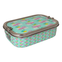 Flamingo Print Eco-Friendly Meenakari Steel Tiffin Box – Stylish & Durable