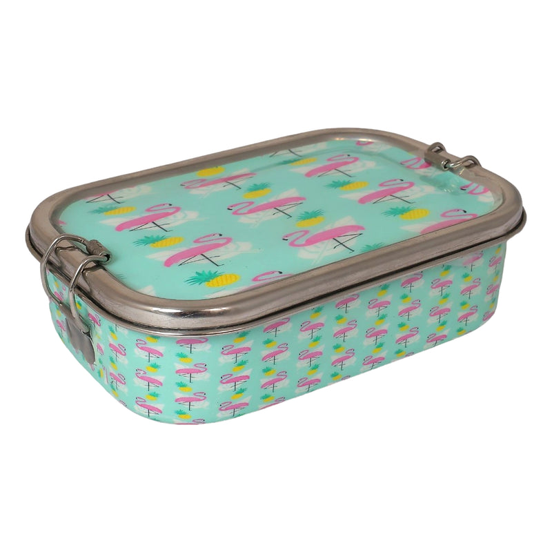 Eco-Friendly Meenakari Steel Tiffin Box – Stylish & Durable-Flamingo