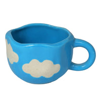 Blue Sky and Clouds Ceramic Mug Set of 2