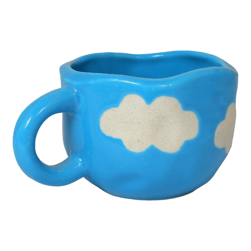 Blue Sky and Clouds Ceramic Mug Set of 2