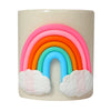 Rainbow With Cloud Ceramic Planter