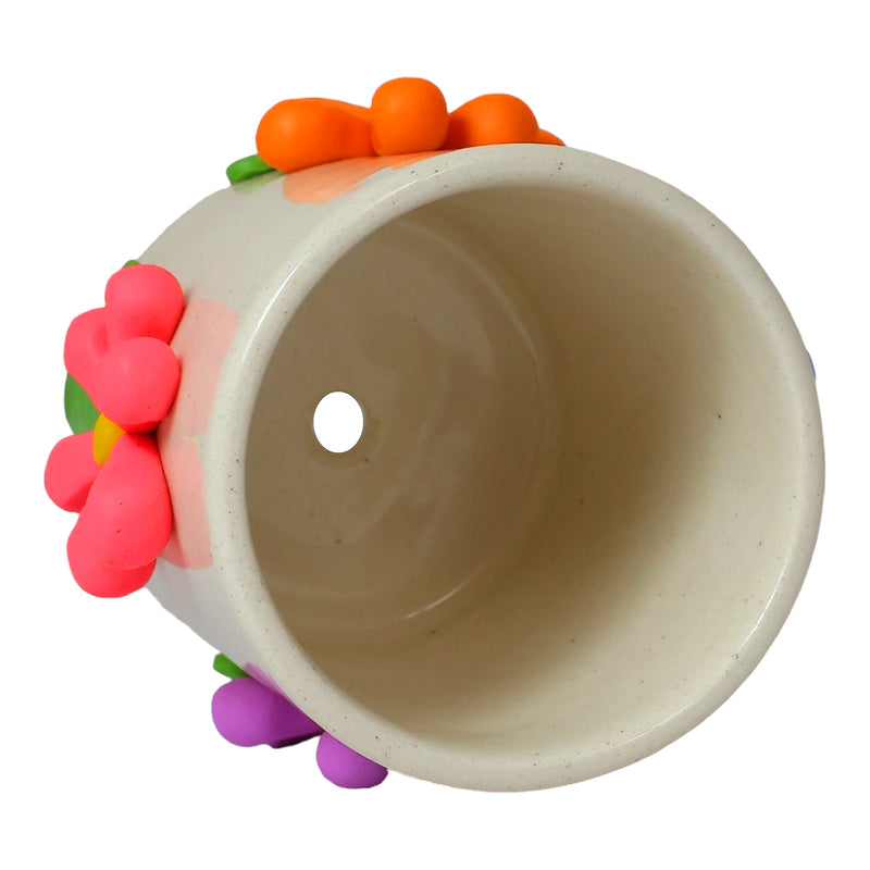 Blooming Flower Ceramic Planter