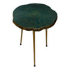 Contemporary Nickle Green End Table