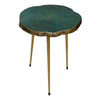 Contemporary Nickle Green End Table