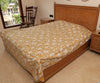 Elegant Yellow Block Printed Bedcover | Artisan-Made 100% Cotton Bedspread