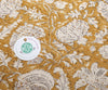 Elegant Yellow Block Printed Bedcover | Artisan-Made 100% Cotton Bedspread