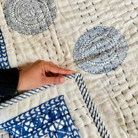 Turtle Design Handcrafted Block Printed Kids Quilt