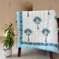 Handcrafted Kids Quilt with Traditional Block Print | Soft & Cozy Cotton Quilt for Babies & Toddlers