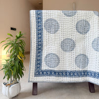 Handcrafted Kids Quilt with Traditional Block Print | Soft & Cozy Cotton Quilt for Babies & Toddlers