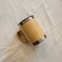 Eco-Friendly Bamboo Coffee Mug with Stainless Steel Inner & Handle