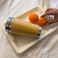 Eco-Friendly Bamboo Travel Tumbler with Stainless Steel Inner – Reusable Coffee Mug
