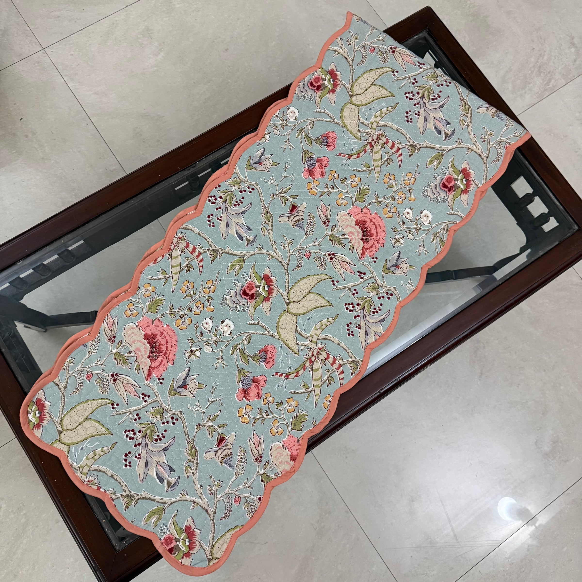 Reversible Cotton Table Runner for Dining Table