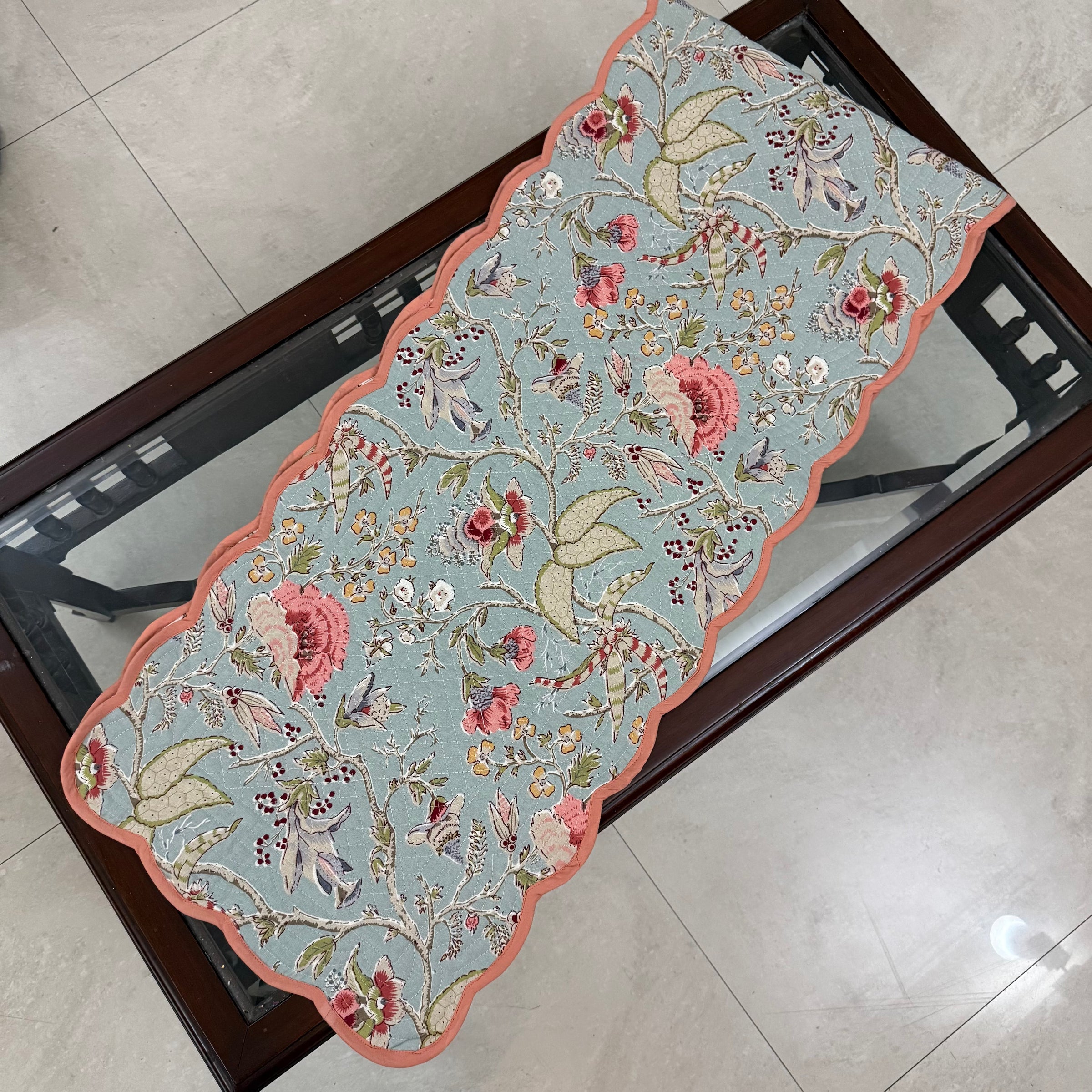 Reversible Cotton Table Runner for Dining Table