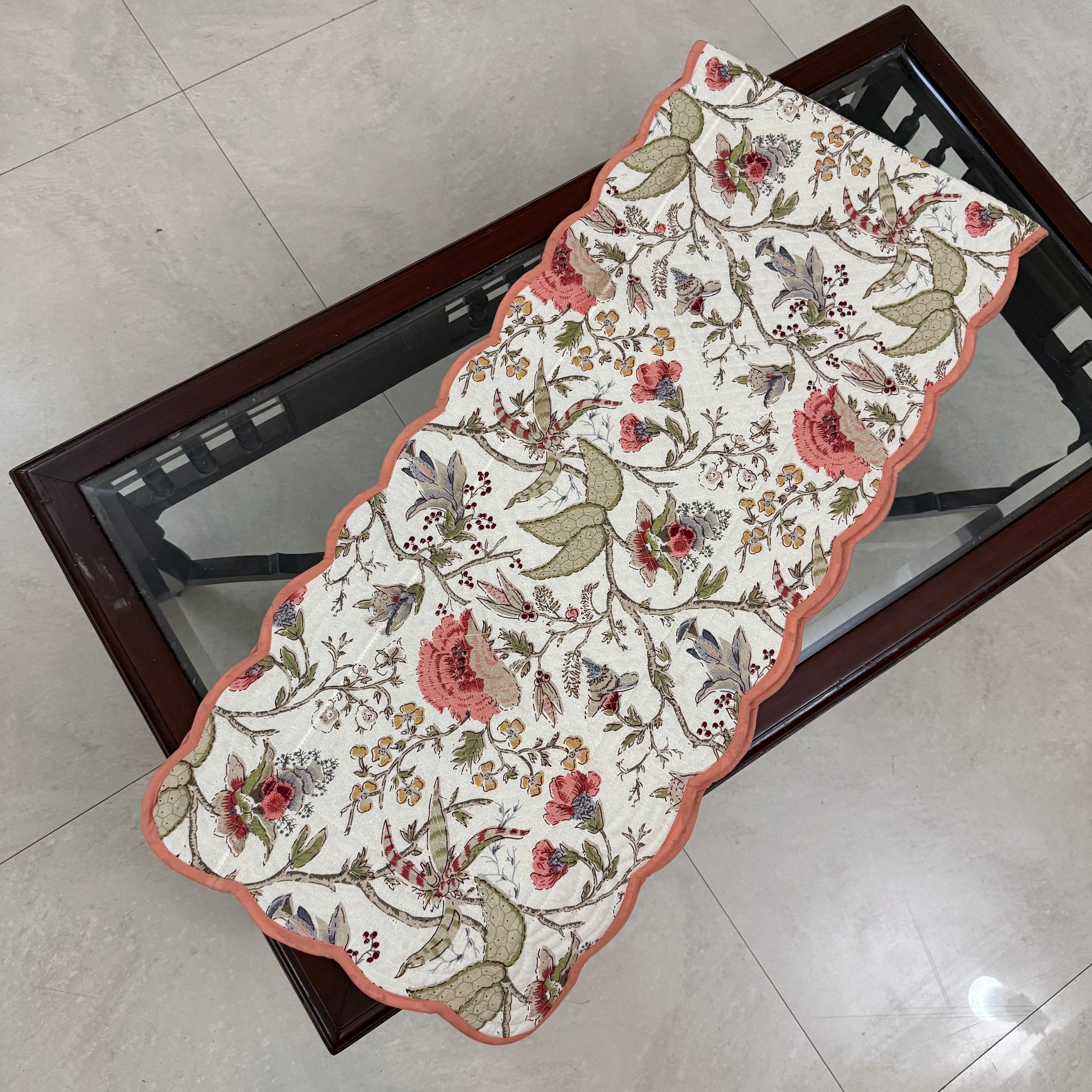 Reversible Cotton Table Runner for Dining Table