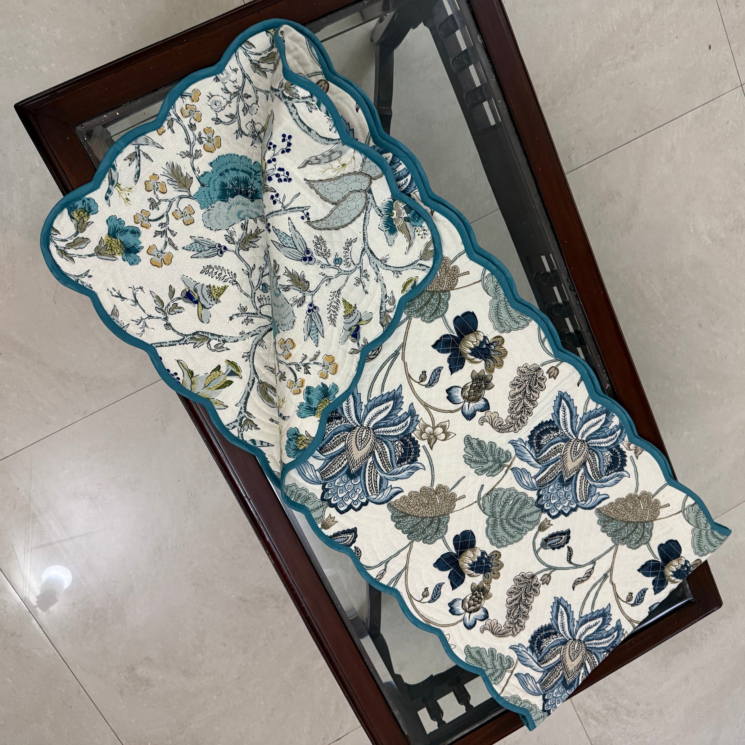 Reversible Cotton Table Runner for Dining Table