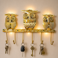 Owl Metal Key Holder Wall Hanging