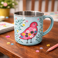 Premium Rakhi Gift Box-Green Floral  Snacks Box + Sparrow Mug
