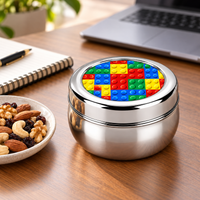 Stainless Steel Lunch Box , Snack Box & Water Sipper (750 ML) Set