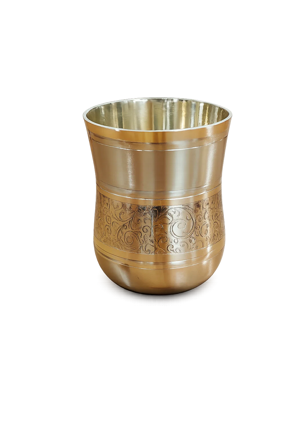 Elegant Brass Glass & Oval Tray Festive Gift Combo Set