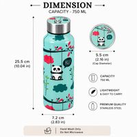 Handcrafted Eco-Friendly Meenakari Steel Bottle(750 ML)