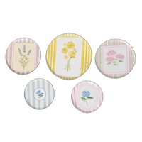 Decorative Metal Wall Plates Set of 5