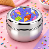 Stainless Steel Lunch Box , Snack Box & Water Sipper (750 ML) Set