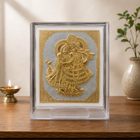 Golden Radha Krishna Decorative Frame for Home & Office