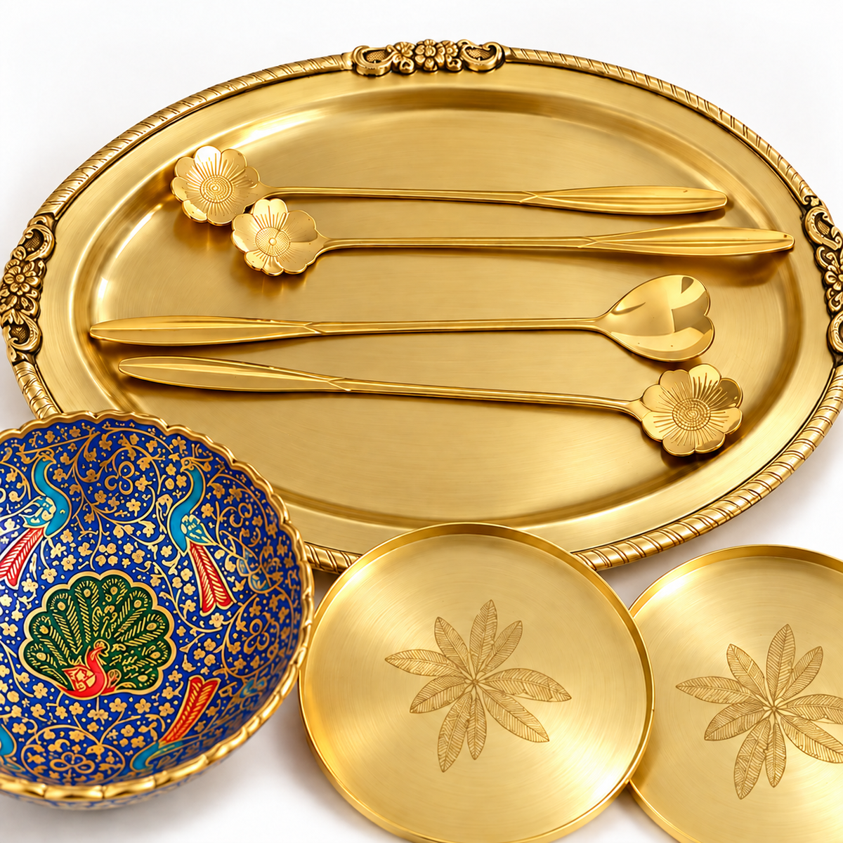 Royal Brass Tableware Collection – Premium Diwali Gift Set