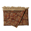 Cotton Maroon and Yellow Kalamkari Throw Blanket | Perfect for Living Room and Bedroom Decor