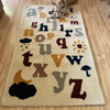 Alphabet Print Hand Tufted Carpet