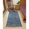 Cyclical Block Printed Cotton Dhurrie Rug