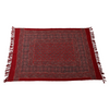 Elegant Cotton Red Block Printed Throw | Perfect for Living Room & Bedroom Decor