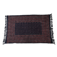 Elegant Cotton Blue Block Printed Throw | Perfect for Living Room & Bedroom Decor