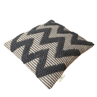 Wavy Design Cotton Cushion with Filler (Set Of 2)