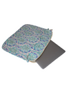 Green Floral Block Print Laptop Sleeve