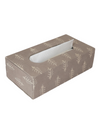 Brown Block Print Tissue Box