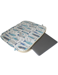 Leaf Print Block Print Laptop Sleeve