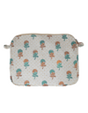 White Floral Block Print Laptop Sleeve