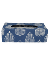 Blue Block Print Tissue Box