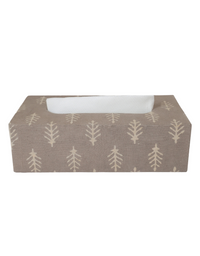 Brown Block Print Tissue Box