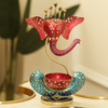 Diwali Gift Box – Ganesh T-Light & Metal Wax Diya Combo